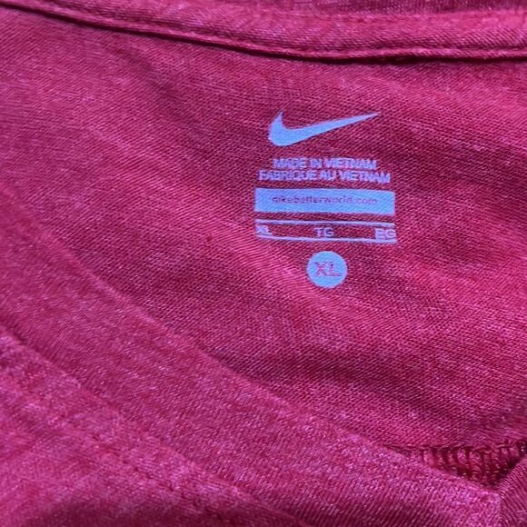 NIKE USC TROJANS VNECK COTTON TEE HEATHER RED GOLD CARDINAL LOGO YELLOW WHITE XL - Picture 5 of 7